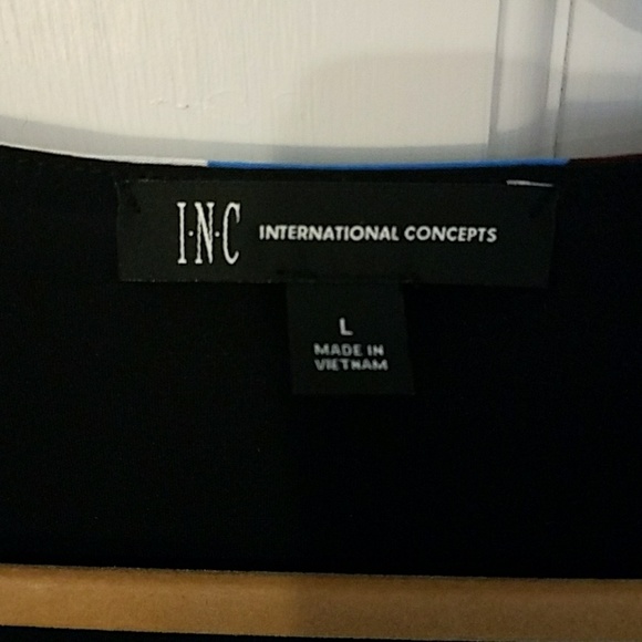 INC V neck dress hexagon dress - Picture 2 of 4